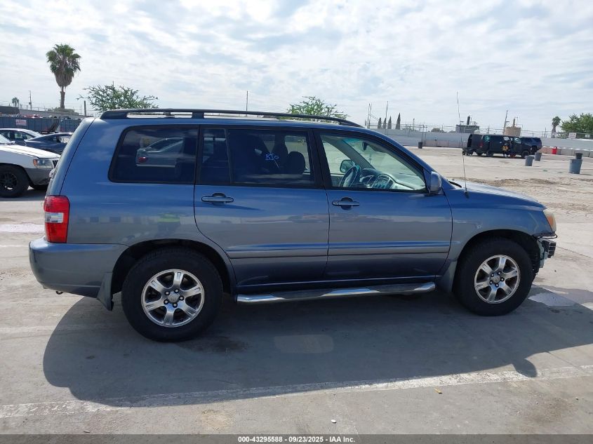 2005 Toyota Highlander V6 VIN: JTEGP21A550080749 Lot: 43295588