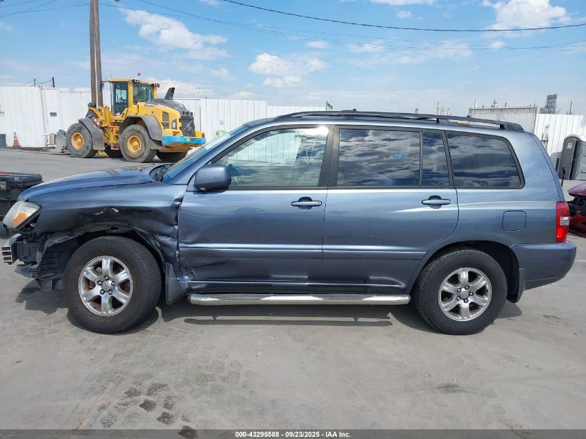 2005 Toyota Highlander V6 VIN: JTEGP21A550080749 Lot: 43295588