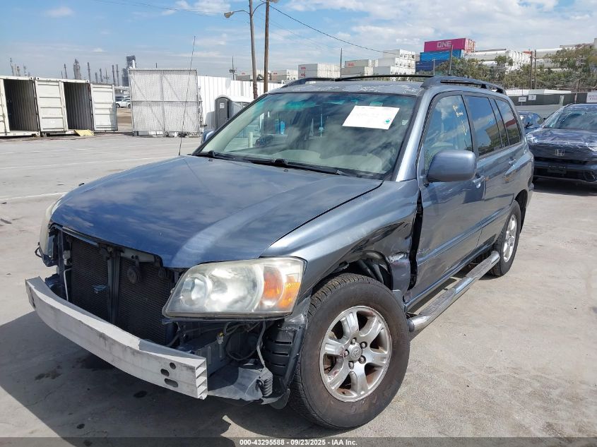 2005 Toyota Highlander V6 VIN: JTEGP21A550080749 Lot: 43295588