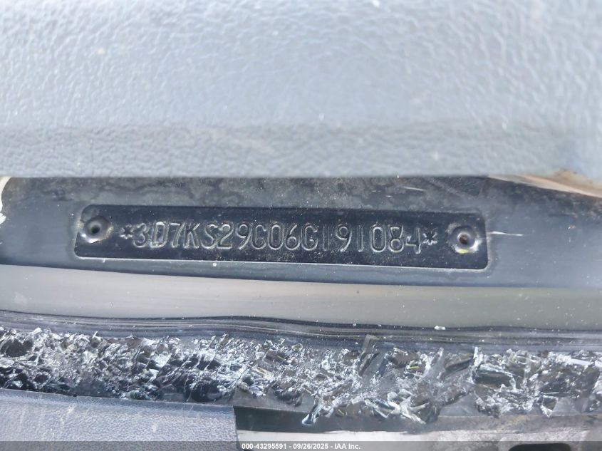 2006 Dodge Ram 2500 Slt VIN: 3D7KS29C06G191084 Lot: 43295591