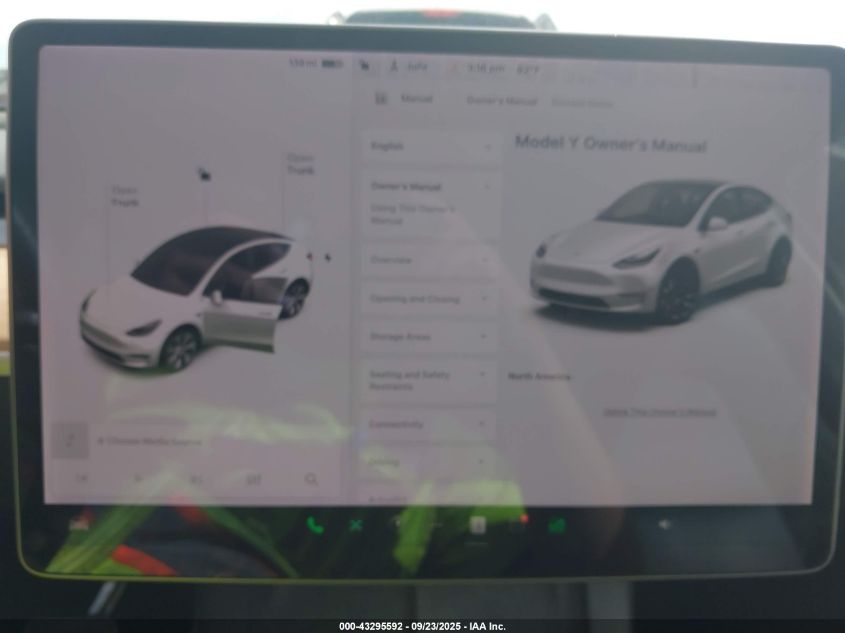 2021 Tesla Model Y Standard Range Rear-Wheel Drive VIN: 5YJYGDED0MF133544 Lot: 43295592