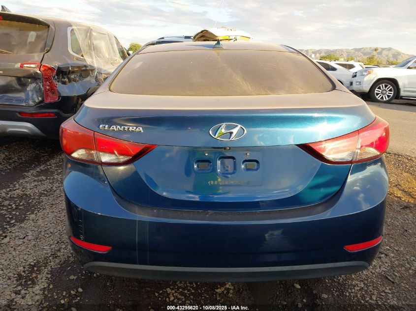 2016 Hyundai Elantra Se VIN: KMHDH4AE2GU619029 Lot: 43295620