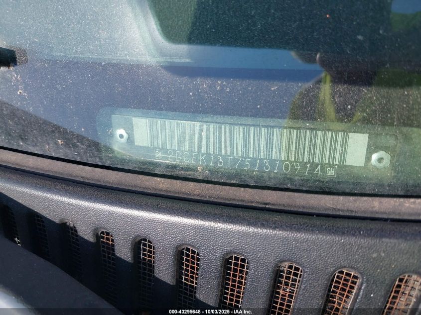 2005 Chevrolet Silverado 1500 Ls VIN: 2GCEK13T751310914 Lot: 43295648