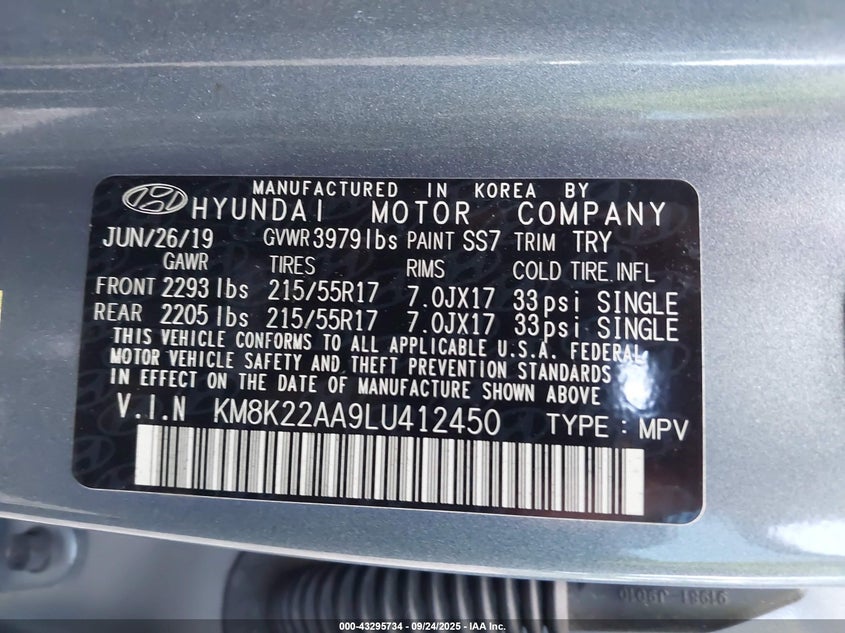 2020 HYUNDAI KONA SEL - KM8K22AA9LU412450