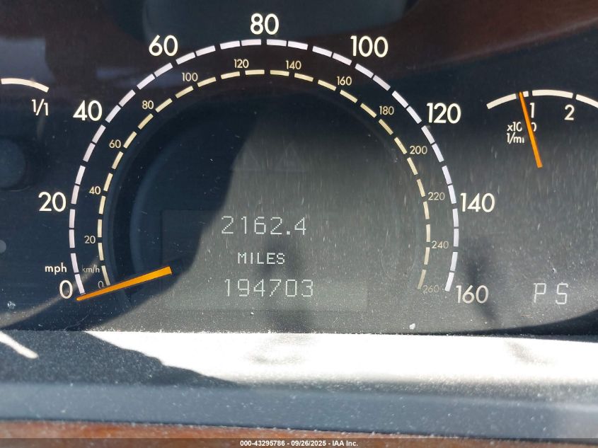 2002 Mercedes-Benz S 430 VIN: WDBNG70J32A223762 Lot: 43295786