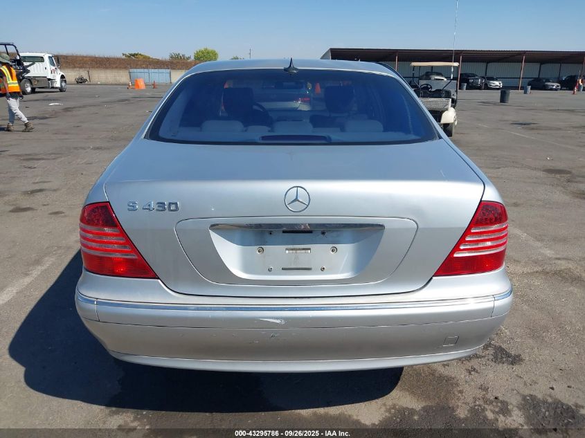 2002 Mercedes-Benz S 430 VIN: WDBNG70J32A223762 Lot: 43295786