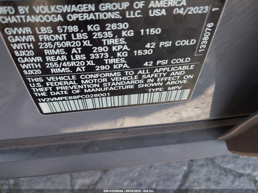 2023 VOLKSWAGEN ID.4 PRO/PRO S 1V2VMPE88PC026001