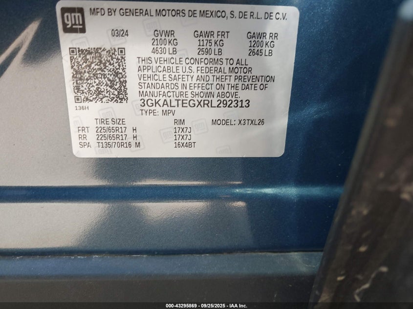 2024 GMC TERRAIN AWD SLE - 3GKALTEGXRL292313