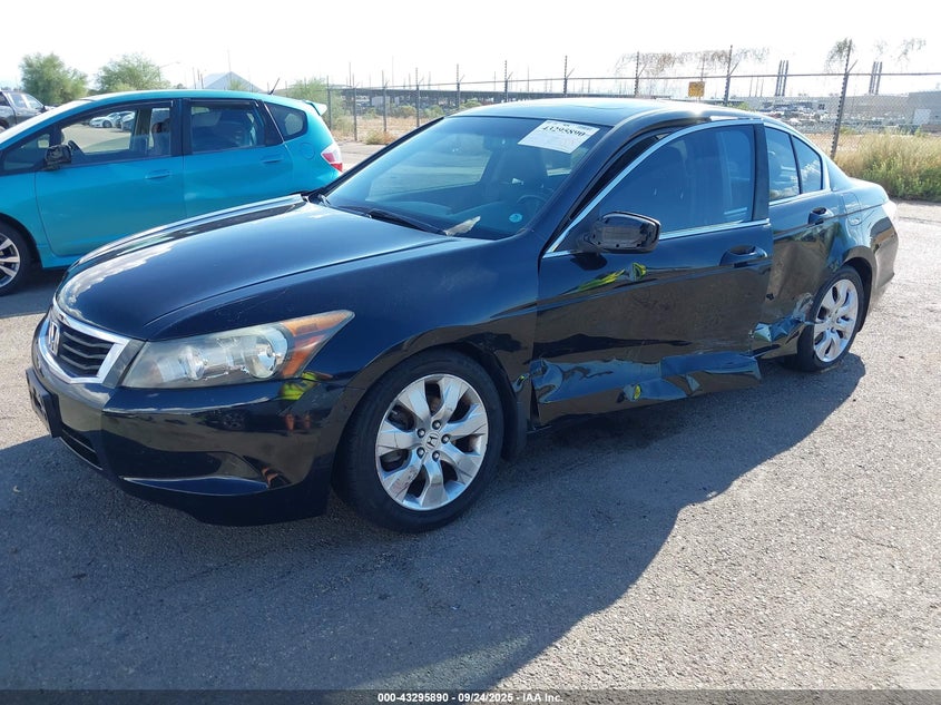 2008 Honda Accord 2.4 Ex-L black sedan gasoline 1HGCP268X8A128724 photo #3