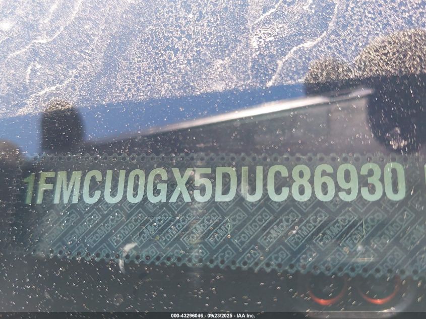 2013 Ford Escape Se VIN: 1FMCU0GX5DUC86930 Lot: 43296046