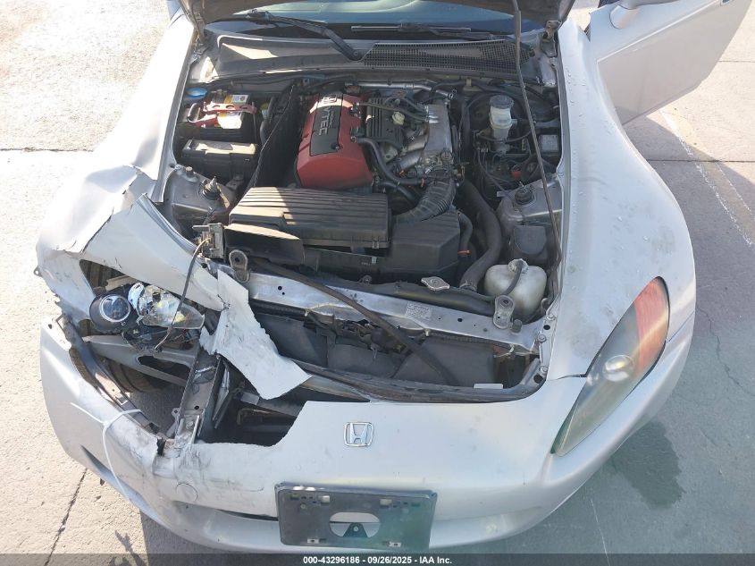 2001 Honda S2000 VIN: JHMAP11491T004263 Lot: 43296186
