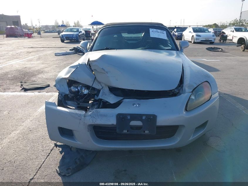 2001 Honda S2000 VIN: JHMAP11491T004263 Lot: 43296186