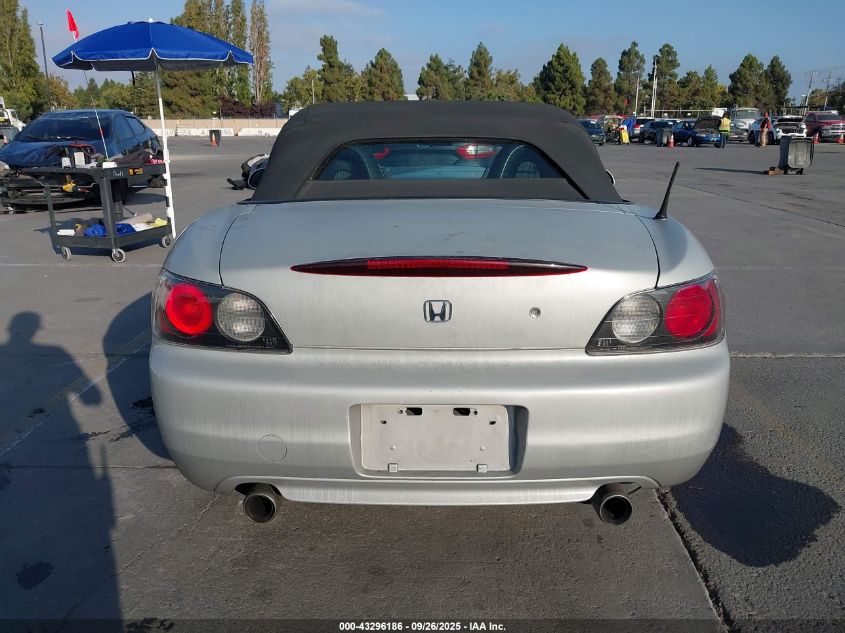 2001 Honda S2000 VIN: JHMAP11491T004263 Lot: 43296186