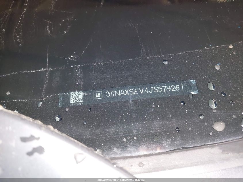 2018 Chevrolet Equinox Lt VIN: 3GNAXSEV4JS579267 Lot: 43296758