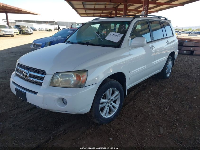 2006 Toyota Highlander Hybrid V6 VIN: JTEEW21A060006943 Lot: 43296867