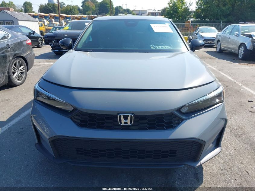 2025 Honda Civic Sport VIN: 2HGFE2F57SH543033 Lot: 43296908