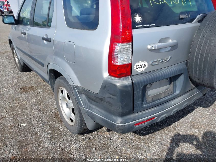 2006 Honda Cr-V Lx VIN: JHLRD78576C036816 Lot: 43296917