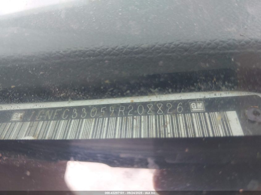 2009 Chevrolet Tahoe Ltz VIN: 1GNFC33059R208826 Lot: 43297101
