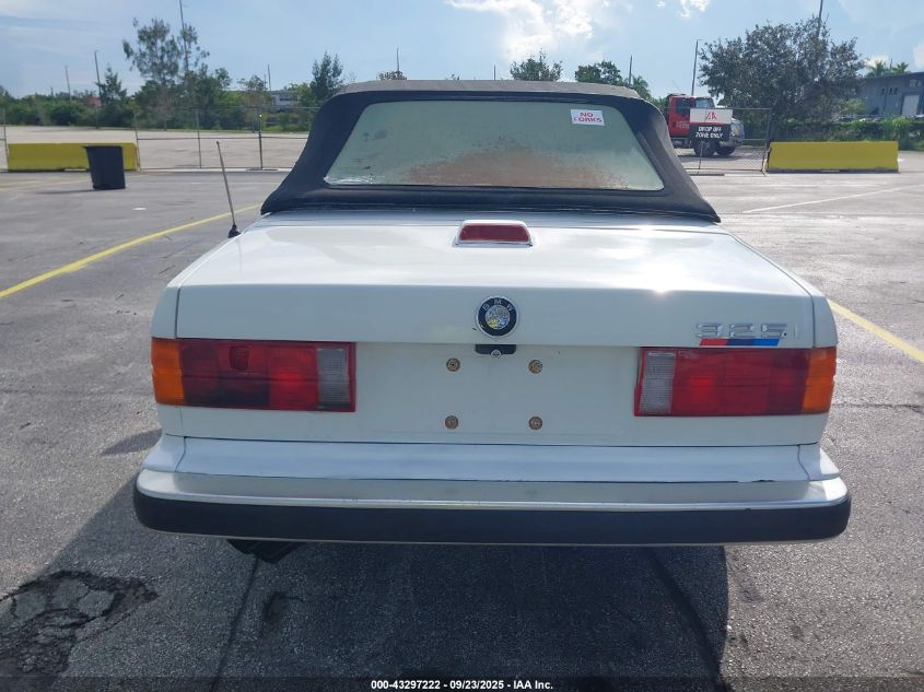 1987 BMW 325 I VIN: WBABB1308H1928971 Lot: 43297222