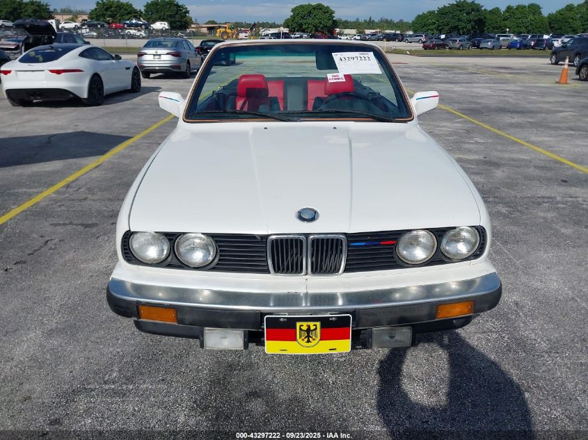 1987 BMW 325 I VIN: WBABB1308H1928971 Lot: 43297222