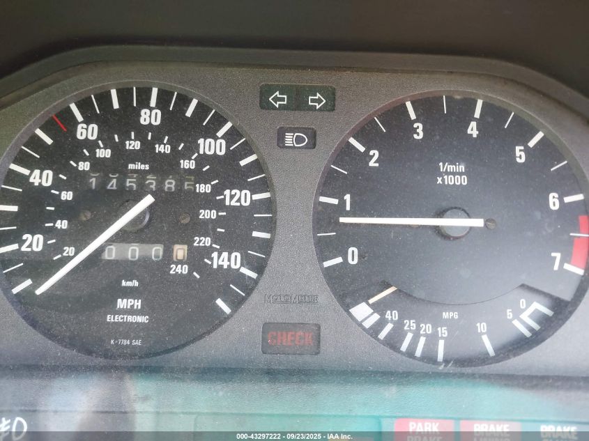 1987 BMW 325 I VIN: WBABB1308H1928971 Lot: 43297222