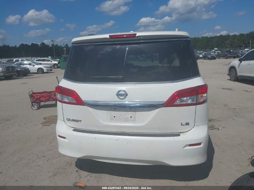 2013 Nissan Quest Le VIN: JN8AE2KP7D9064182 Lot: 43297443