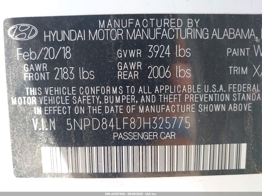 2018 HYUNDAI ELANTRA SEL - 5NPD84LF8JH325775