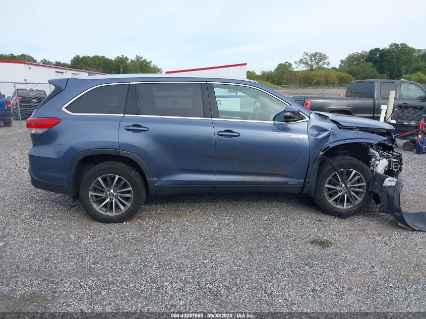 2019 Toyota Highlander Hybrid Xle VIN: 5TDJGRFH8KS076275 Lot: 43297558