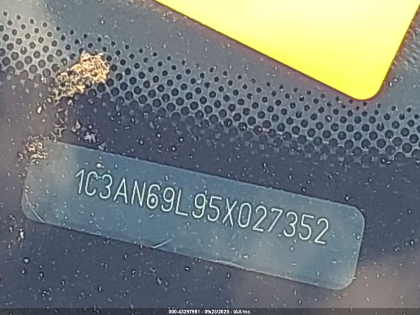 2005 Chrysler Crossfire Limited VIN: 1C3AN69L95X027352 Lot: 43297981