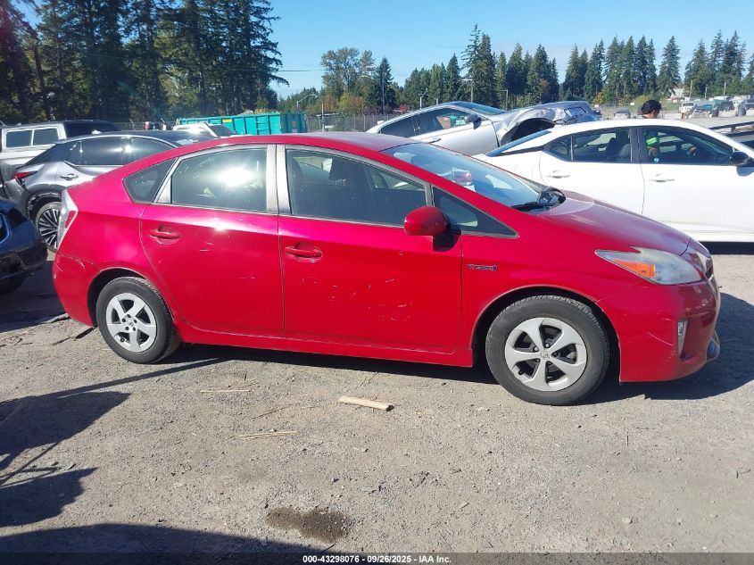 2012 Toyota Prius Three VIN: JTDKN3DUXC0335019 Lot: 43298076