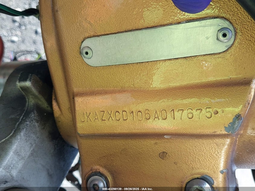 2006 Kawasaki Zx1000 D6F VIN: JKAZXCD106A017675 Lot: 43298139