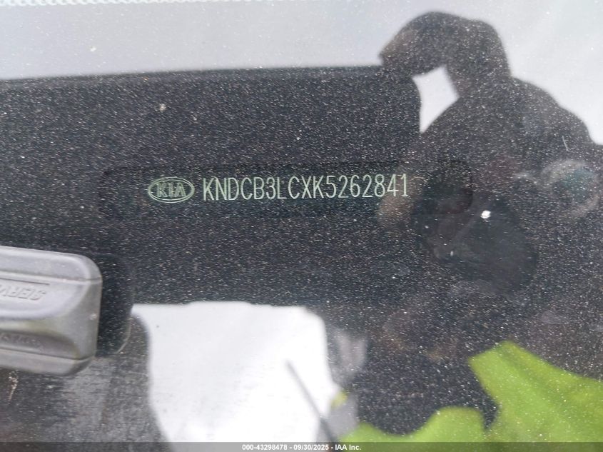 2019 Kia Niro Lx VIN: KNDCB3LCXK5262841 Lot: 43298478