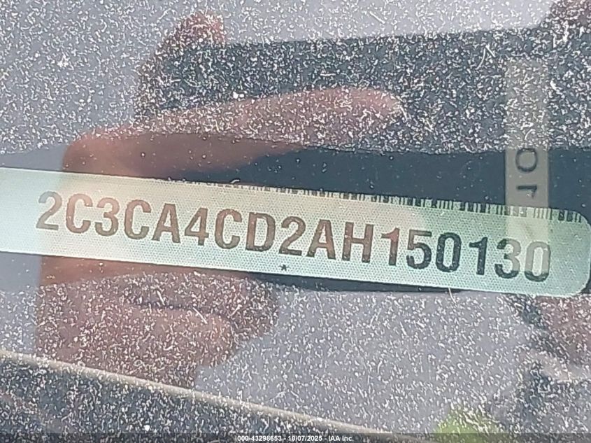 2010 Chrysler 300 Touring VIN: 2C3CA4CD2AH150130 Lot: 43298653