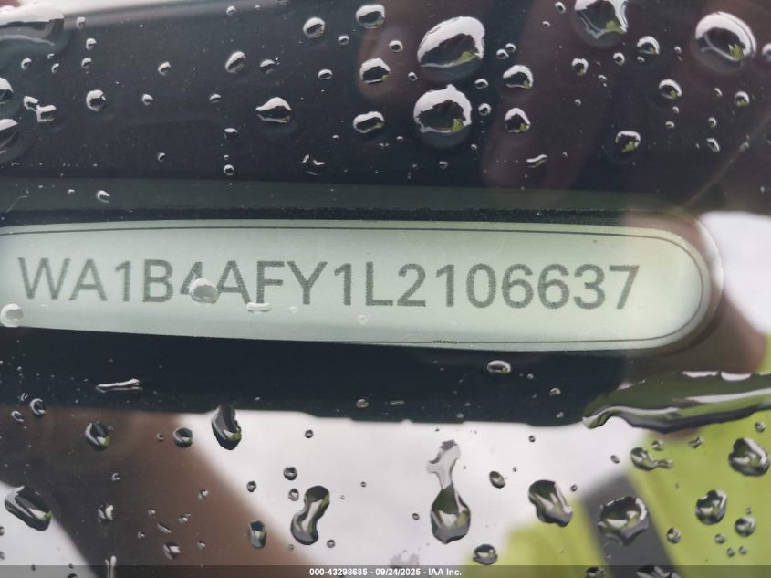 2020 Audi Sq5 Premium Plus Tfsi Quattro Tiptronic VIN: WA1B4AFY1L2106637 Lot: 43298685