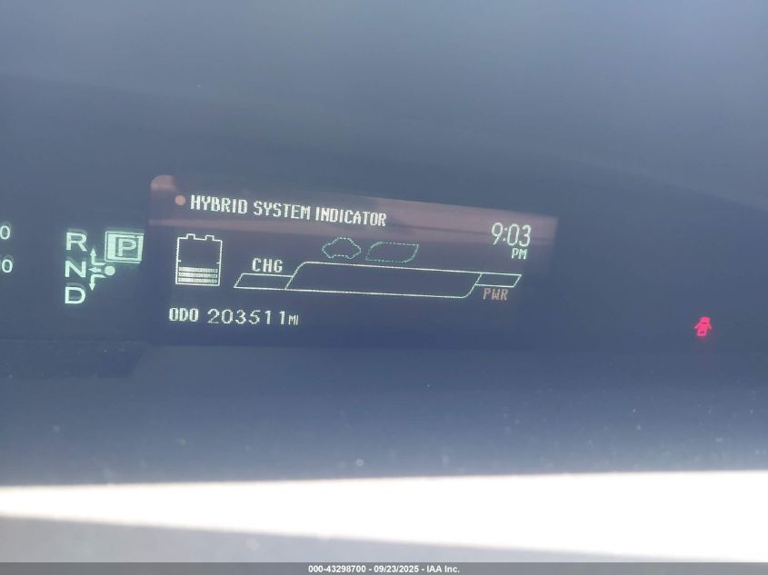 2013 Toyota Prius Three VIN: JTDKN3DU1D5542712 Lot: 43298700