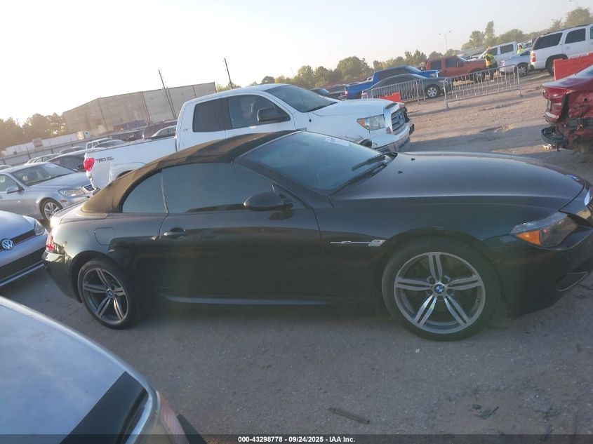2007 BMW M6 VIN: WBSEK93587CS32018 Lot: 43298778