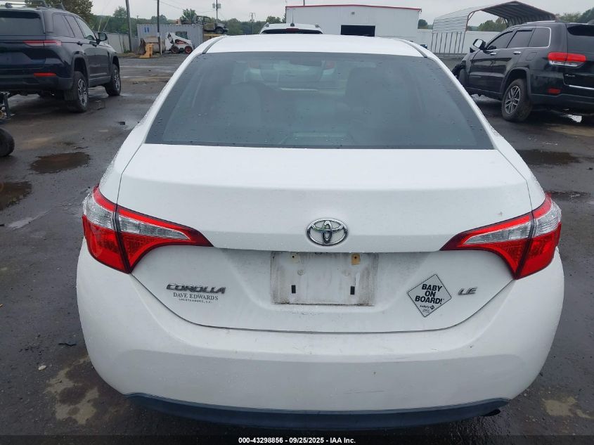 2016 Toyota Corolla Le VIN: 2T1BURHE5GC605228 Lot: 43298856