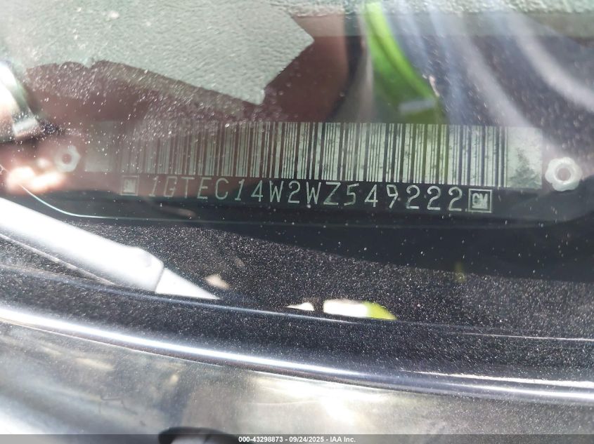 1998 GMC Sierra 1500 Sl Wideside VIN: 1GTEC14W2WZ549222 Lot: 43298873