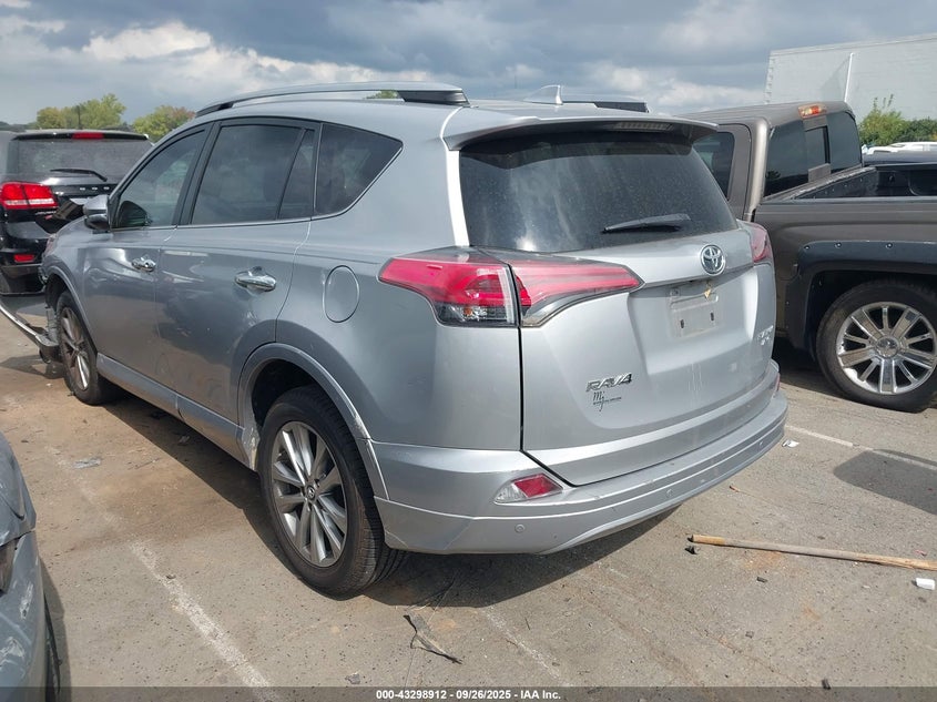 2017 Toyota Rav4 2.5 Platinum Silver Lot 111043298912 Vin 2T3DFREV2HW655115