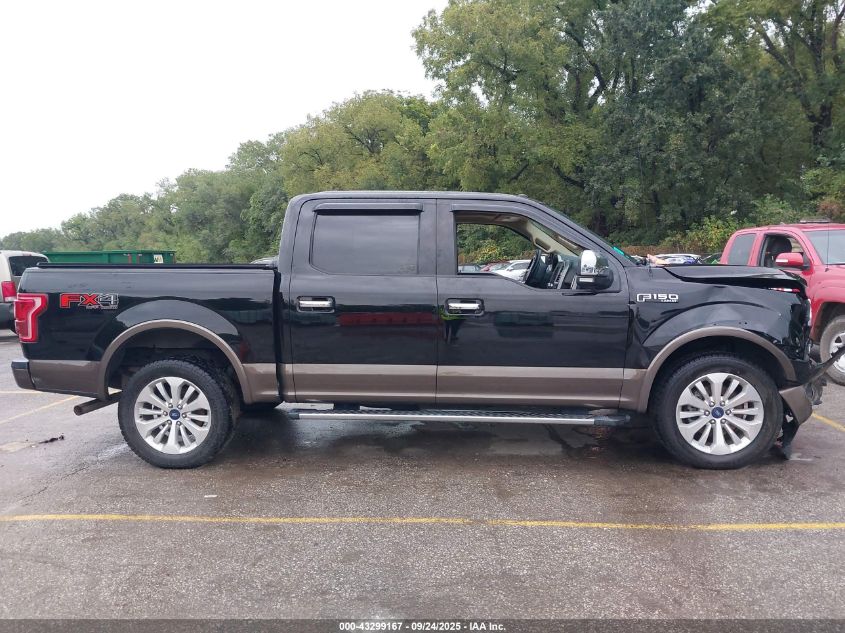 2016 Ford F-150 Lariat VIN: 1FTEW1EF3GKF49679 Lot: 43299167