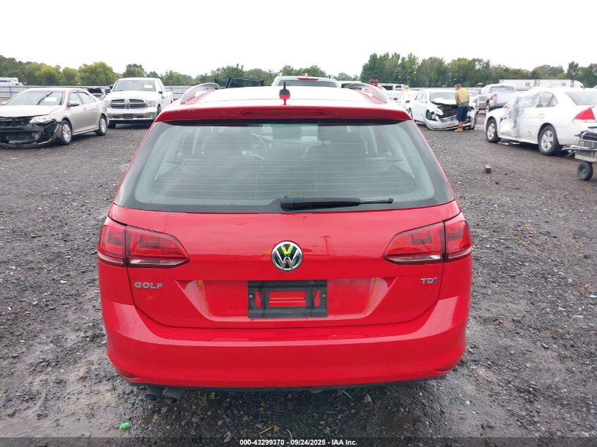 2015 Volkswagen Golf Sportwagen Tdi S 4-Door VIN: 3VWFA7AU4FM507584 Lot: 43299370