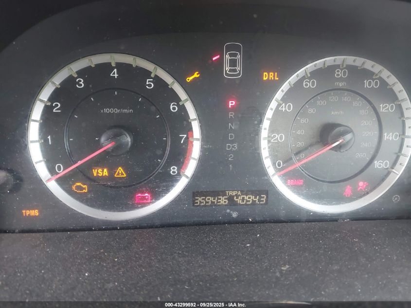 2010 Honda Accord 2.4 Lx VIN: 1HGCP2F3XAA011848 Lot: 43299592