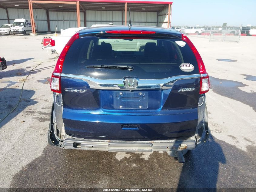 2015 Honda Cr-V Ex VIN: 5J6RM4H59FL011714 Lot: 43299697