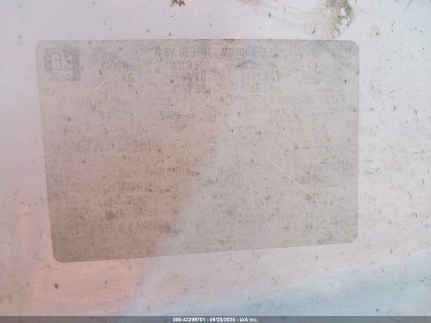 2015 GMC Savana 2500 Work Van VIN: 1GTW7FCF3F1905148 Lot: 43299701