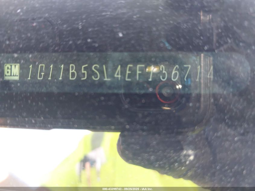 2014 Chevrolet Malibu 1Ls VIN: 1G11B5SL4EF136714 Lot: 43299743