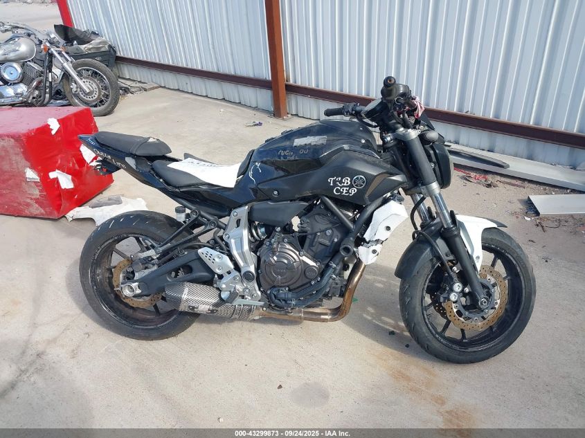 2016 Yamaha Fz07 VIN: JYARM06E1GA007618 Lot: 43299873