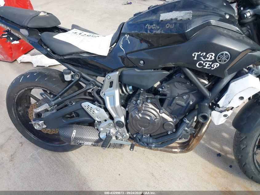 2016 Yamaha Fz07 VIN: JYARM06E1GA007618 Lot: 43299873