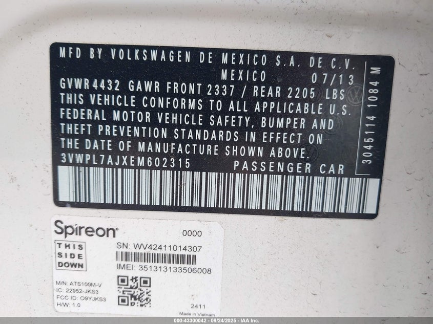 2014 VOLKSWAGEN JETTA SPORTWAGEN 2.0L TDI - 3VWPL7AJXEM602315