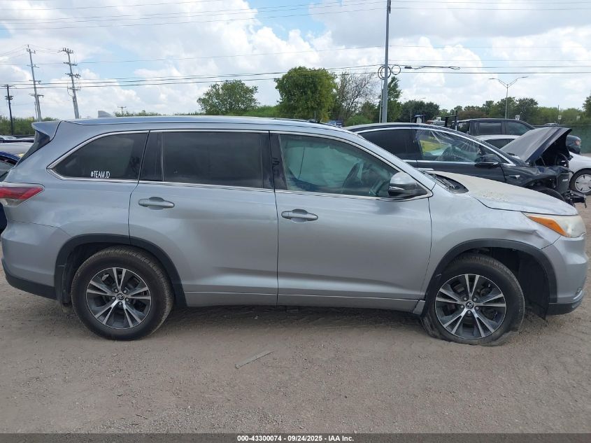 2016 Toyota Highlander Xle V6 VIN: 5TDKKRFH0GS502941 Lot: 43300074