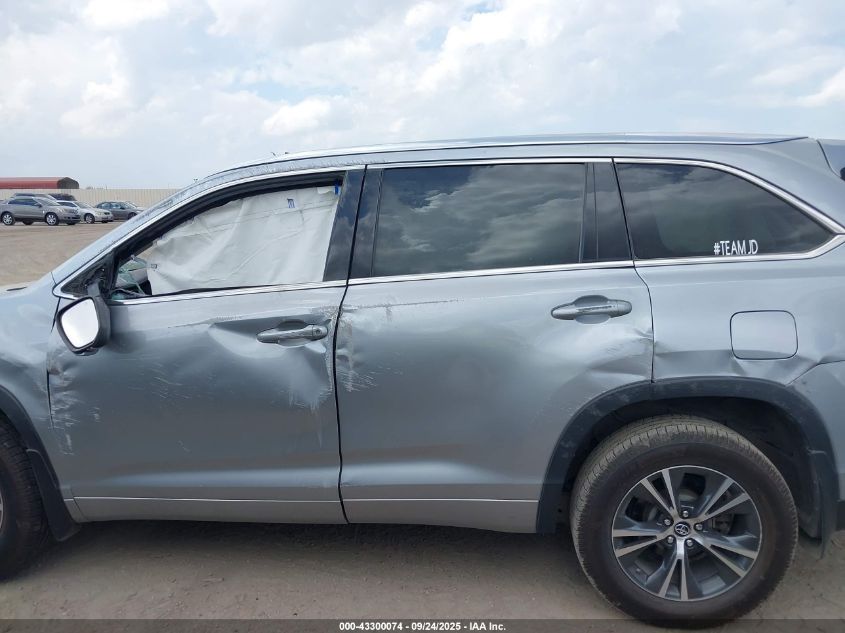 2016 Toyota Highlander Xle V6 VIN: 5TDKKRFH0GS502941 Lot: 43300074